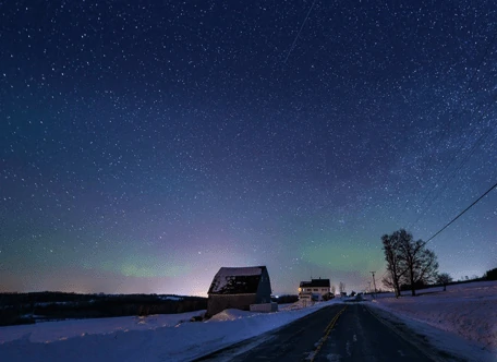 Northern Lights over the Campbell Farm, Aroostook County, Maine Northern Lights over the Campbell Farm, Aroostook County, Maine