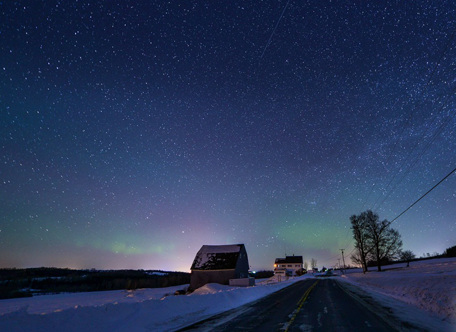 Northern Lights over the Campbell Farm, Aroostook County, Maine Northern Lights over the Campbell Farm, Aroostook County, Maine